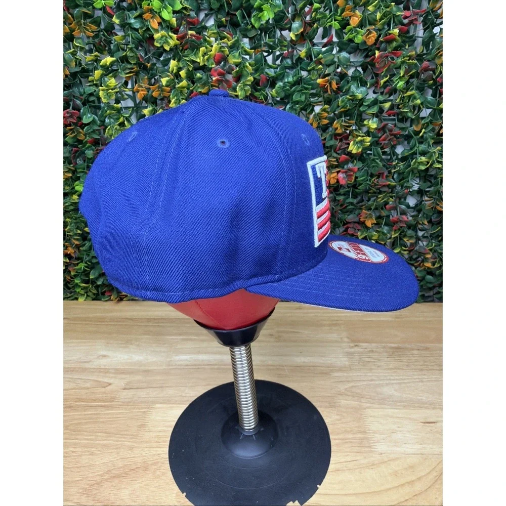 Texas Rangers MLB Custom USA Flag Logo New Era‎ Royal Blue 9Fifty SnapBack Hat
